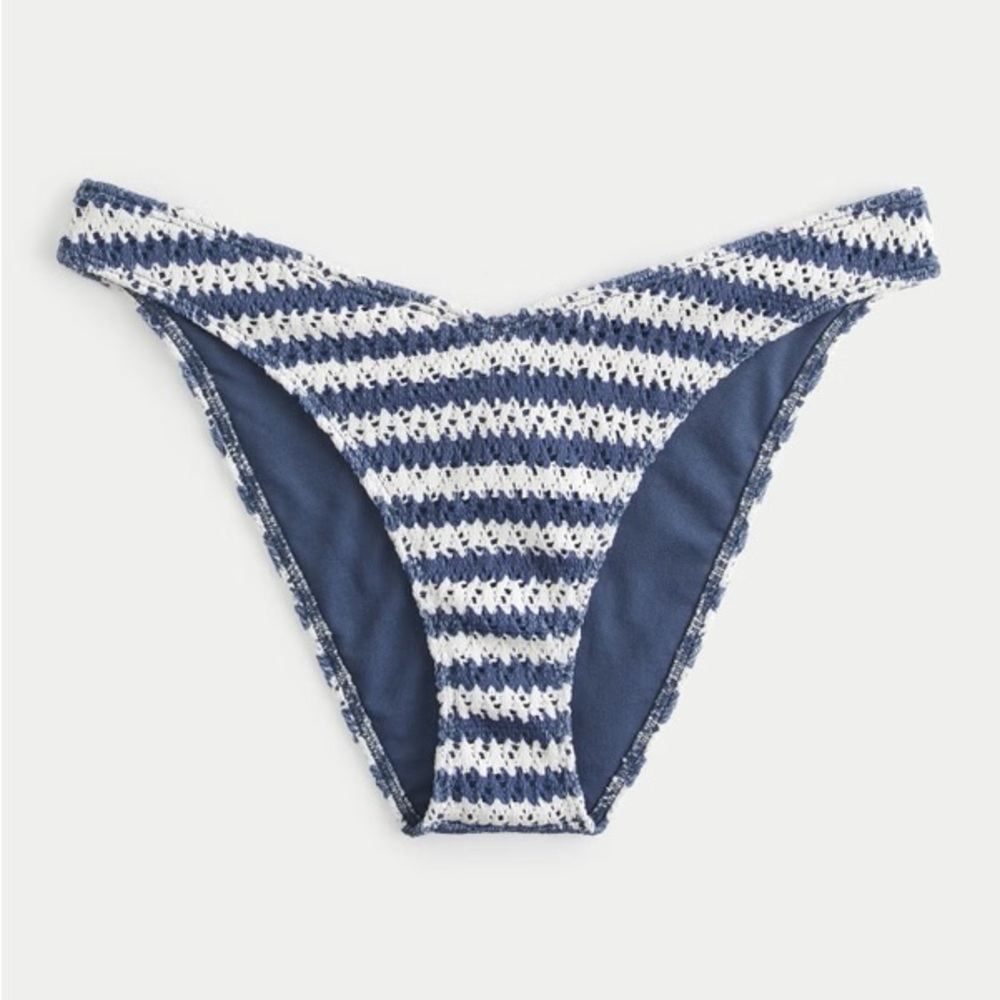 Hollister Blue and White Striped Bikini